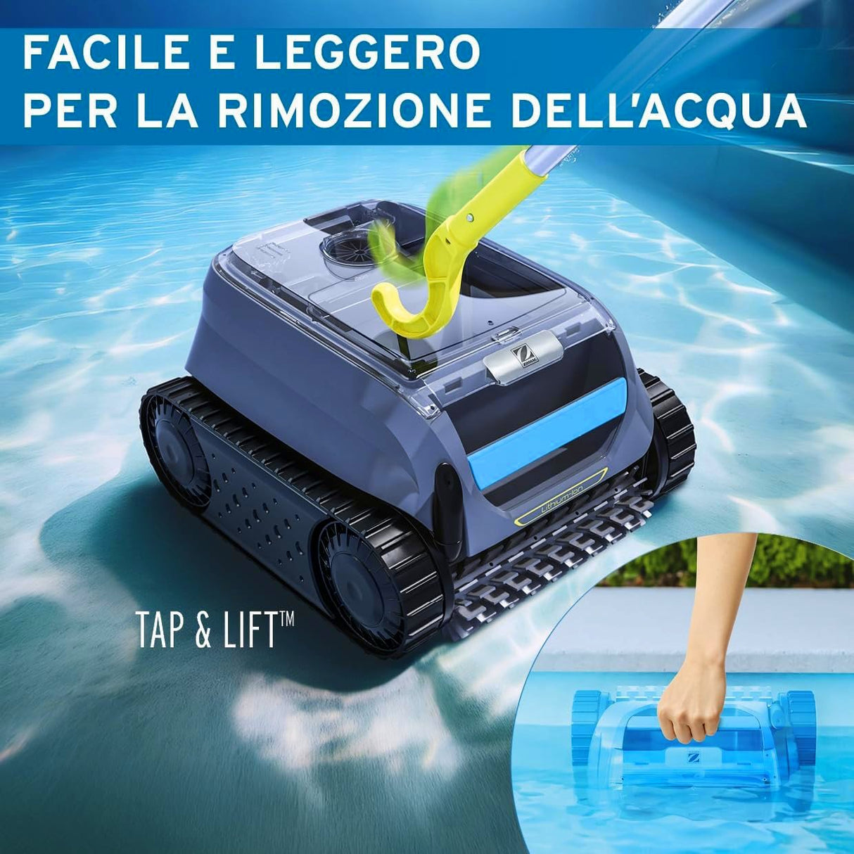 Zodiac Freedom OF 42 iQ Senza Fili Cordless - Robot Pulitore Piscina a Batteria fino a 10 Mt - FONDO + PARETI + LINEA - MY2025